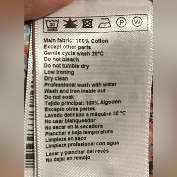 ba&sh Ines Peasant Blouse Pink Floral Print Long Sleeve 100%Cotton Size 2 - Picture 12 of 12